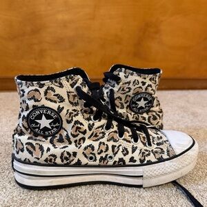 Converse Animal Print High-Tops size 3.5 kids